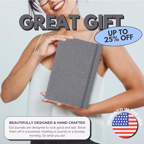 Portage Blank Hardcover Aesthetic Notebook Writing Journal – Bleed-Proof Paper Notepad for Journaling, High GSM, A5 Notebook, Cream Pages - Slate, 6 x 8.5 Inches, 224 Pages - color: Slate, size: Blank Pages