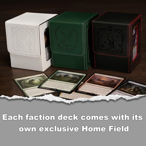 Venssu Cat Themed MTG Deck Box with Commander Display (White and Grey) - color: Cat