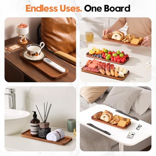 Small Wooden Tray and Platter, Mini Charcuterie Boards, 10"x5.5" - size: 10" x 5.5"