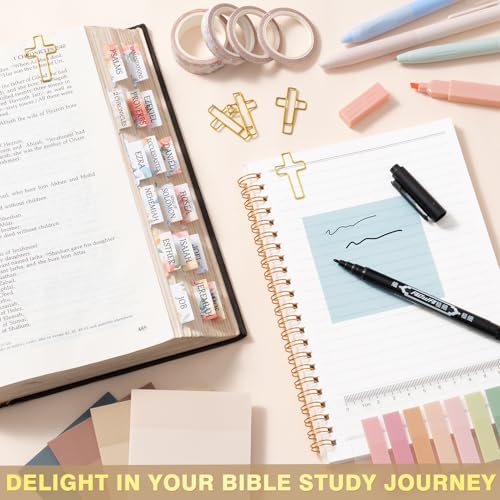 Bible Study Supplies Journaling Annotation Kit w/Bible Cover Case for Women - color: Blue