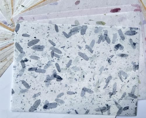 A5 50 Sheets Natural Banana bark,leavse etc., Mulberry Paper Sheets Art Tissue Washi Paper Design Craft Art Origami Suppliers Card Making 8.3" x 5.8". (Mixed Leaves,Banana Bark, etc, A5) (Pack of 2) - color: Mixed Leaves,Banana Bark, etc, size: A5 (Pack o