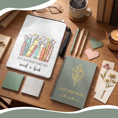 9 Pcs Book Lovers Gift for Women Bookworm Work School Office Gifts,Green - color: Green