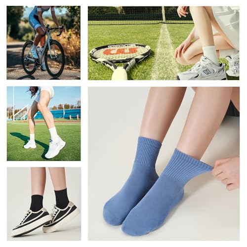 Women's Cotton Quarter Crew Socks - color: 15 Multicolor - 7 Pairs