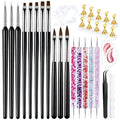 Artdone Nail Dotting Tools Art Brushes Kit With Nail Stand Gel Polish - color: Nail dotting tool brushes and stands kit