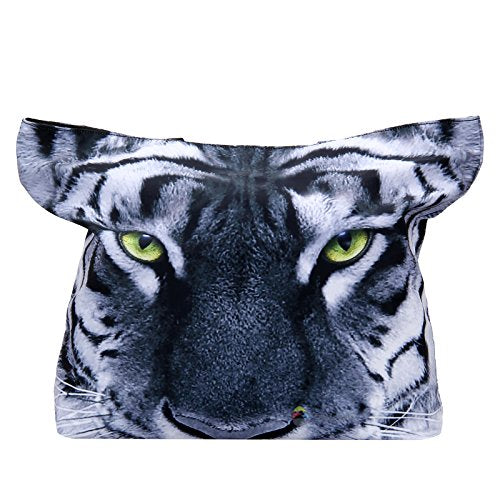 Beach Tote Bags Travel Shopping Bag With Zippered for Women - color: Cool Tiger