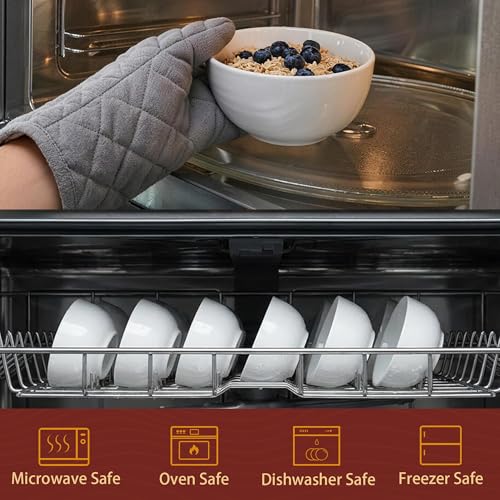 WishDeco Small Bowls Set of 6, Ceramic Dessert Bowls 10 oz - size: 10 oz