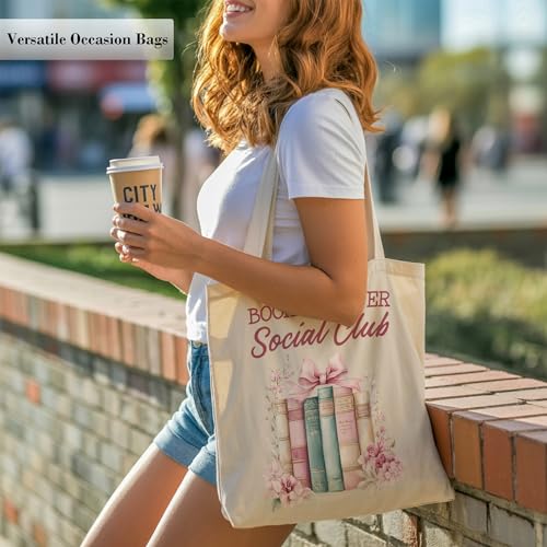Aesthetic Canvas Tote Bag, Cute Reusable Bags for Women with Inner Pocket - color: Black