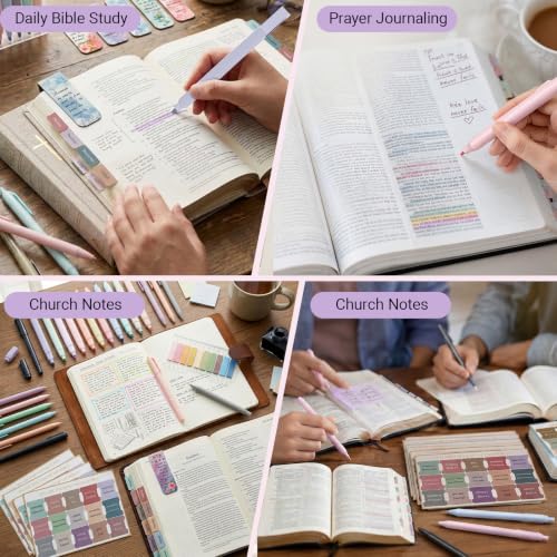 40 Pcs Bible Journaling Kit, Bible Study Supplies