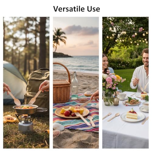 150 Wooden Forks SPECIAL EDITION, Alternative to Plastic and Bamboo Fork - 100% Compostable Fork, Eco Friendly, and Biodegradable Wooden Forks Disposable for Lounge Party Wedding, BBQ - size: 150Pcs Forks