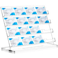 Dunzoom Business Card Holder for Desk, 16 Slots Acrylic Card Display Stand - style: 16 Slots