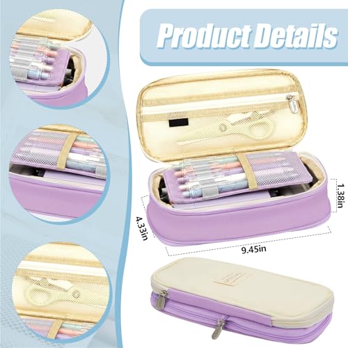 Jutom 39 Pcs Aesthetic Book Annotation Kit,Purple,Cute Style - color: Purple Beige, style: Cute Style