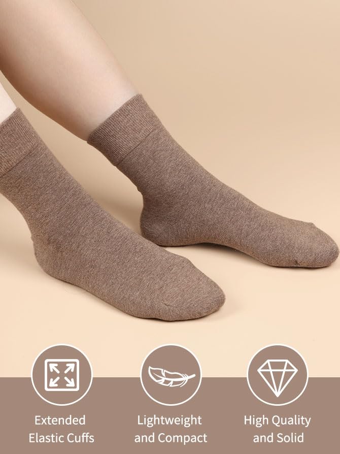 FGZ Women's Crew Socks 5 Pairs Soft Combed Cotton,Breathable Everyday Casual Socks for Women - color: 05-mix Color05, size: 5-9