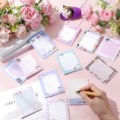 Gilprop 24 Pack Bee Sticky Notes 3x4 Inch, Honeybee Memo Pads, Cat - style: Cat