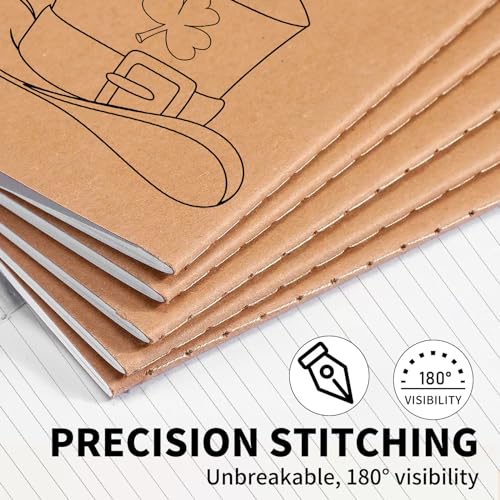 50 Pack A5 Lined Kraft Notebook Journals 8.3x5.5 In，Travel Journals Notebooks Bulk，Subject Notebooks 34 Sheets 68 Pages for Writing School Office Supplies (Lined-50 Pack) - size: Lined-50 Pack