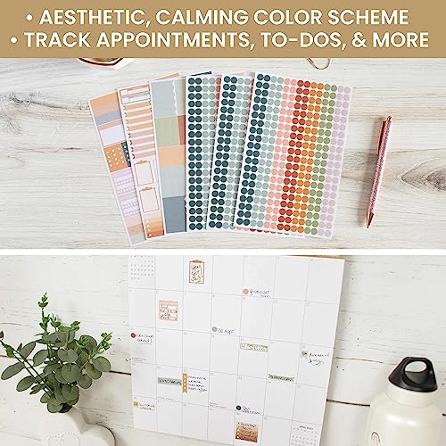 bloom daily planners Color Coding Planner Stickers - Muted Neutrals 1/4" Minimalist Dot Labels - Six Sheets, 1000+ Stickers Per Pack! - Sweater Weather - color: Sweater Weather