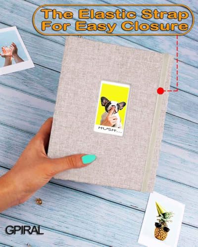 GPIRAL Mini Polaroid Photo Album Book 208 Vertical Photos - Linen 2x3 Photo Album Compatible with K-pop Photocards, Fujifilm Instax Mini Film 7s 8 9 11, Polaroid Snap/PIC 300, Zip Printer, Beige - color: Beige