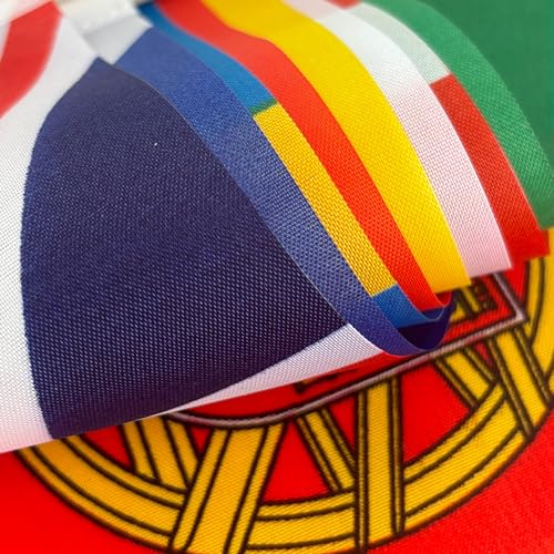 TSMD 226 Different Countries International Flags Banner, 235 Feet Long, 224 Countries, Polyester, UV/Weather Resistant, Decor for Olympics, Grand Opening, Sports Events, International Festival