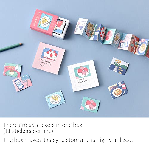 Monolike Wow Sticker Fall in newtro ver.1 + ver.2 Set - Mini Size Cute Stickers, Square Stickers - color: Fall in Newtro Ver.1 + Ver.2
