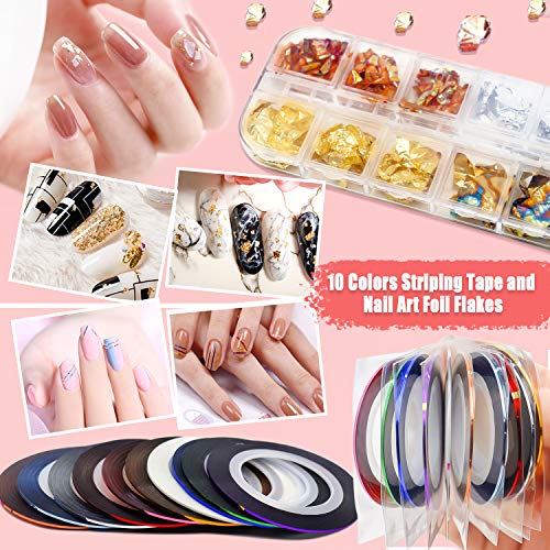 38pcs Nail Art Kit, Nail Design Tools Nail Art Brushes Set for DIY