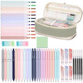 50 PCS Aesthetic School Supplies with Cute Pen Case,12 Pastel Highlighters,5 Black Ink Gel Pens, 12 Mechanical Pencils Set 0.5 & 0.7 mm 6 Color Gel Pens for Students Stationary College Essentials - color: Green