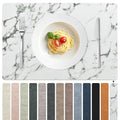 FROMHEART Faux Leather PU Placemats Set of 6 (Marble,11.8" x 17") - color: Marble, size: Set of 6