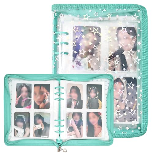 A5 Photocard Binder Holder Photo Card Storage Book 320 Pockets, Cyan - color: Cyan