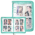 A5 Photocard Binder Holder Photo Card Storage Book 320 Pockets, Cyan - color: Cyan