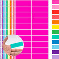 YSHIHE Colored Label Stickers,12 Colors,3 x 1 Inch Folder Labels-480 Pcs