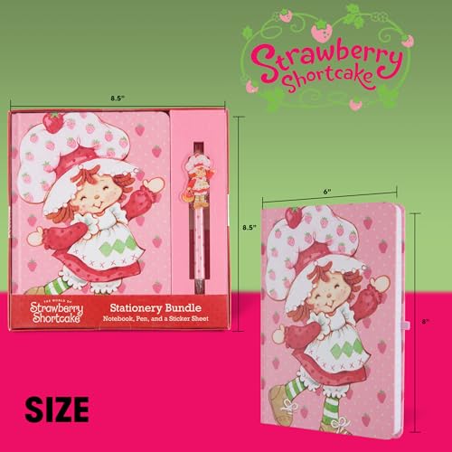 Strawberry Shortcake Kids Stationary Set for Girls, Journal Kit Set - color: Strawberry