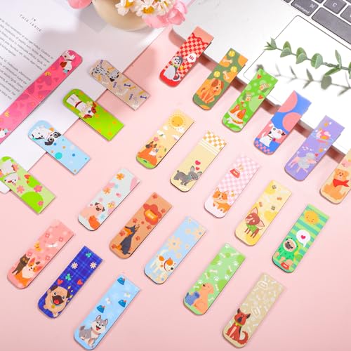 48 Pcs Dog Magnetic Bookmarks, 24 Designs, Cute Page Clips for Reading - style: Dog