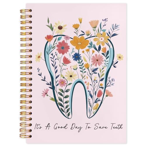 WUCHJ Dentist Gifts Notebook Journal, Dental Assistant Office Gifts for Women,Pink It's a Good Day To Save Tooth Dental Spiral Notebook Journal for Note Taking, Dentist Office Supplies, 5.5x8.3 Inch - color: It's a Good Day To Save Tooth Pink