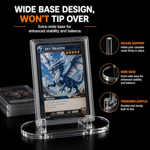 24 Pack Acrylic Card Display Stands Clear Trading Card Holders