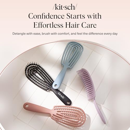 Kitsch Flexi Flow Detangler Brush, Hair Brushes For Women - Terracotta - color: Terracotta, size: 1 pc