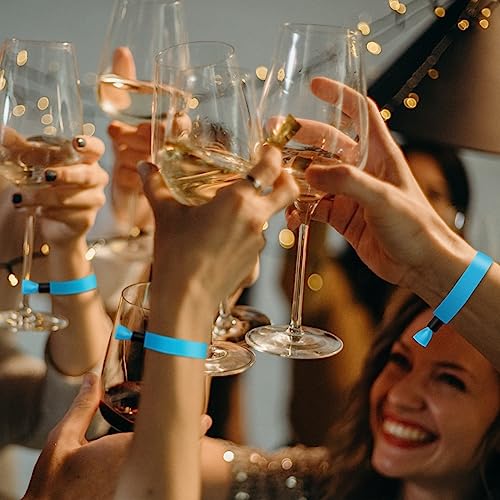 100 Pcs Cloth Wristbands, Disposable Wristbands for Events (Water Blue) - color: WATERBLUE