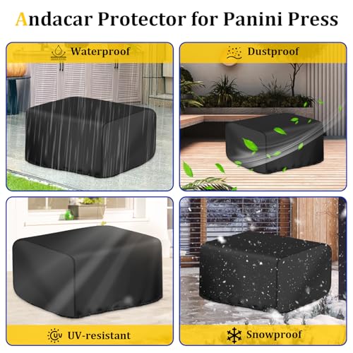 Panini Press Cover for Cuisinart Panini Press GR-4NP1-14"L×13"W×7"H - size: 14"L×13"W×7"H