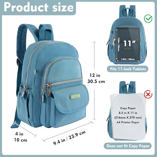 AOTIAN Mini Backpack for Women, Lightweight Sturdy Nylon Small Daypack - color: Mini Light Blue