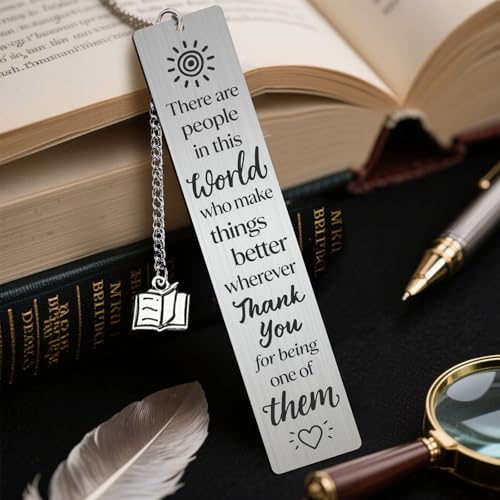 Peacoblue Thank You for Being One Metal Bookmark, Book Mark for Readers - style: Thank You for Being One of Them