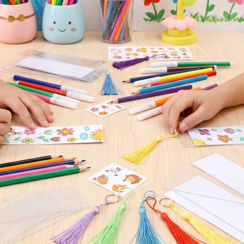 60 Pack Clear Bookmark Sleeves, 5.7 x 1.81in Bookmark Holders with Hole - color: Bookmark Sleeve/60pcs