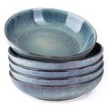 AmorArc 8.5’’ Ceramic Pasta Bowls Set of 6, 36oz Large Stoneware Bowls Set - color: Ceylon Blue, size: Set of 6