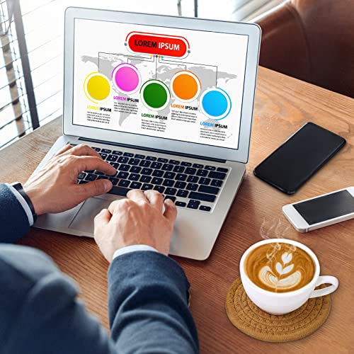 Mckanti 8 Pcs Drink Coasters with Holder, Absorbent Coasters for Drinks, Minimalist Cotton Woven Coaster Set for Home Decor Tabletop Protection Suitable for Kinds of Cups, 4.3 Inches. - color: Color a