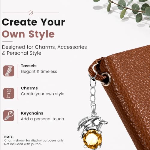 CAGIE College Ruled Journal for Men & Women, Softcover A5 Leather Notebook - color: Brown, size: 1 Pack