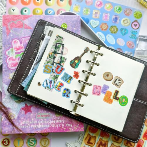Magazine Letter Sticker Book,1960+ Alphabet Stickers for Scrapbooking - color: Sequined Letters