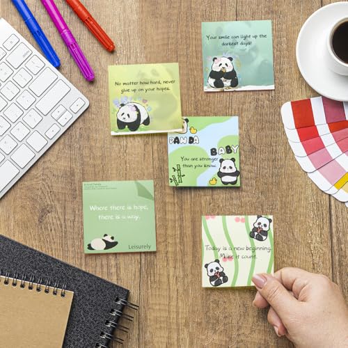 16 Pcs Cute Panda Sticky Note,320 Sheets Kawaii Cartoon Panda Bear Self-Stick Note Pads Writing Memo Pads Message Note Stationery Gift for Kid Plan Index Student School Office Supplies