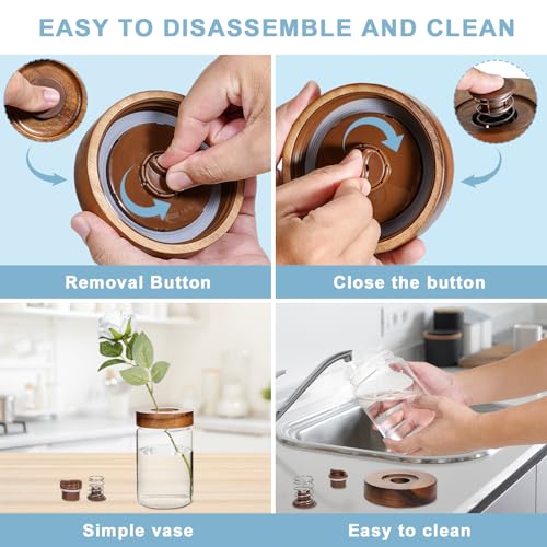 Glass Spice Jars Seasoning Containers Small Glass Jars with Lids Airtight Food Storage Canister for Kitchen Pantry Sugar Tea Coffee Bean Nuts Cookies Herbs Salt (30oz(900ml)*1 pack) - color: 30oz(900ml)*1 pack