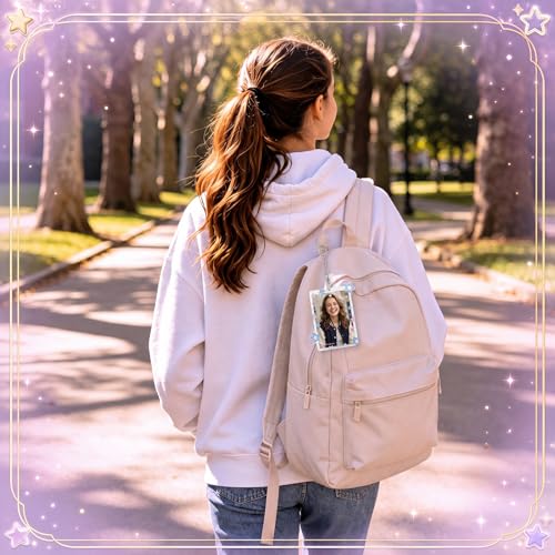 Geyoga 12 Star Photocard Holder with Metal Chain Transparent Y2K Charm 3" - style: Star