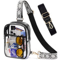 Clear Bag for Stadium Events, Clear Crossbody Sling Purse, 2 Straps - color: 1# Black-d, style: Style 1