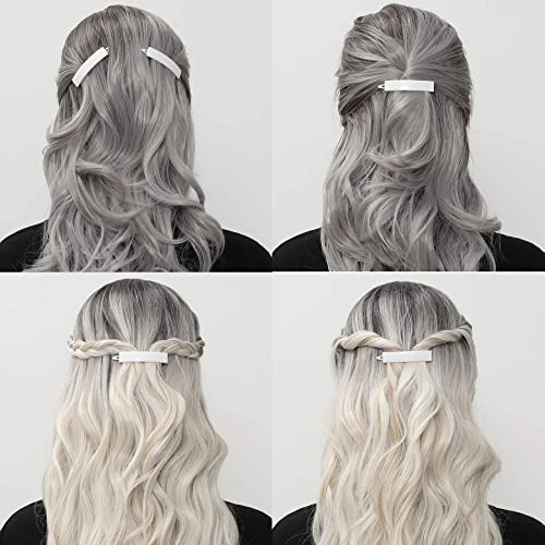 Hair Barrettes for Women, 12 Pack Plastic Hair Clips for Thin and Fine Hair - color: SN12
