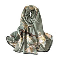 ANDANTINO 100% Silk Long Scarf-Women Large Oblong Shawls with Gift Packed - color: Pale Green
