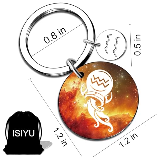 isiyu 12 Constellation Keychain Zodiac Astrology/Birthday For Women Men Adults Boys Girls Horoscope Lovers Gifts For Women - color: Color 12