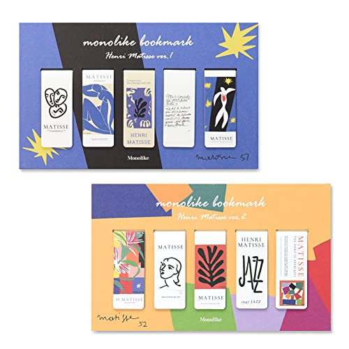 Monolike Magnetic Bookmarks Henri Matisse ver.1 + ver.2, 10 Pieces - color: Henri Matisse Ver.1 + Ver.2